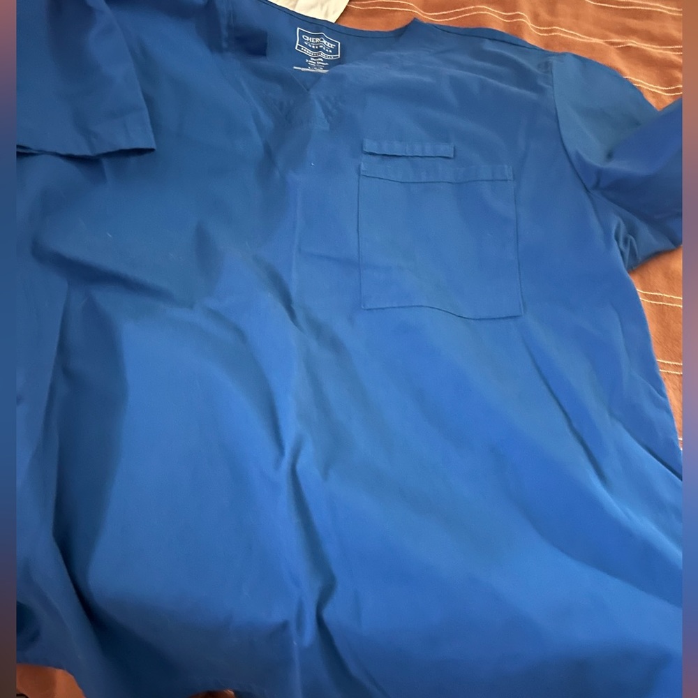 Mens Cherokee royal blue scrubs too/bot